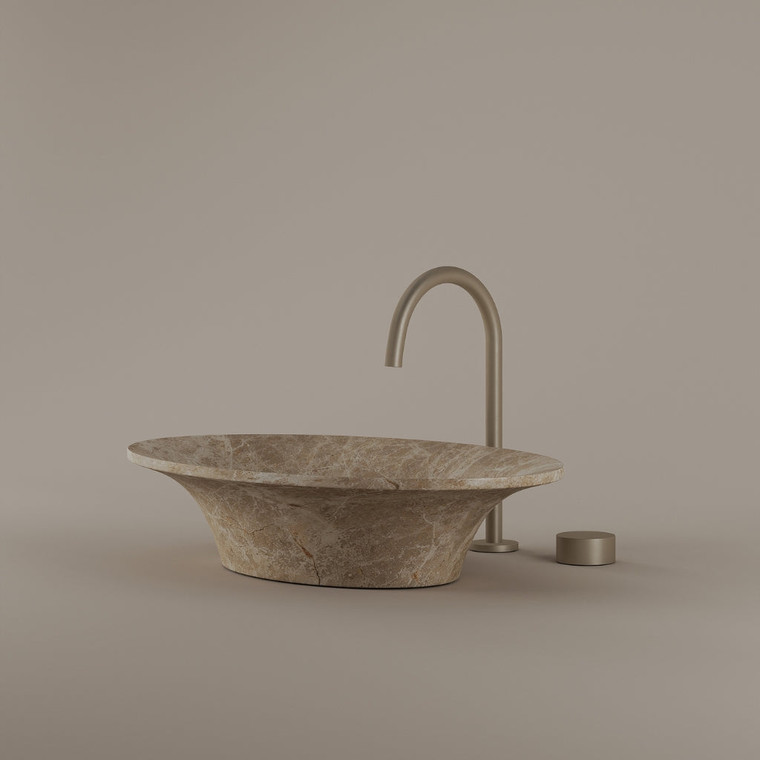Flared Marble Vessel Sink 24" x 15"