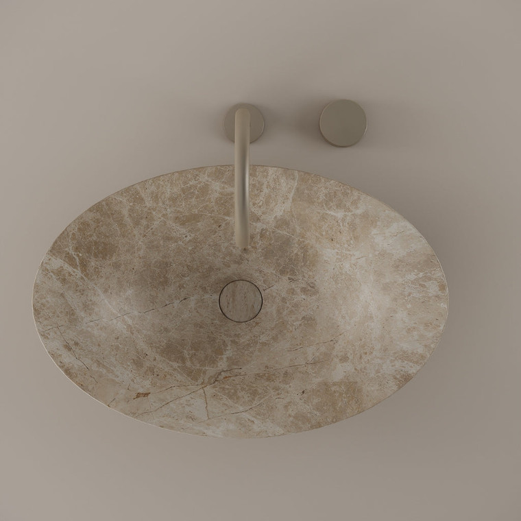 Flared Marble Vessel Sink 24" x 15"
