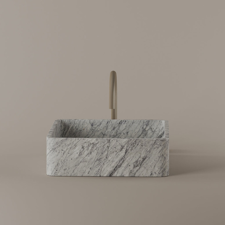 Square Marble Vessel Sink 15" x 15"
