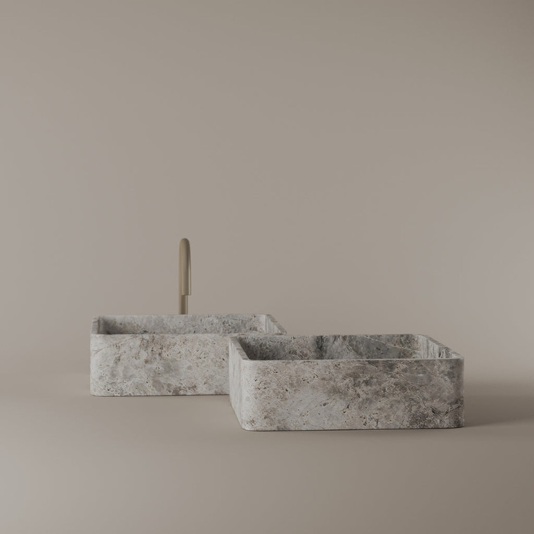 Square Marble Vessel Sink 15" x 15"