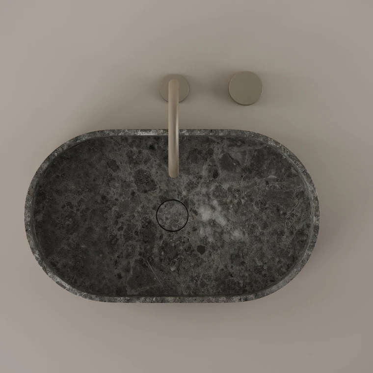 Oval Marble Vessel Sink 24" x 14"