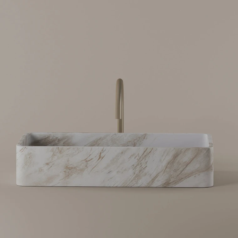 Marble Vessel Sink 24" x 11"