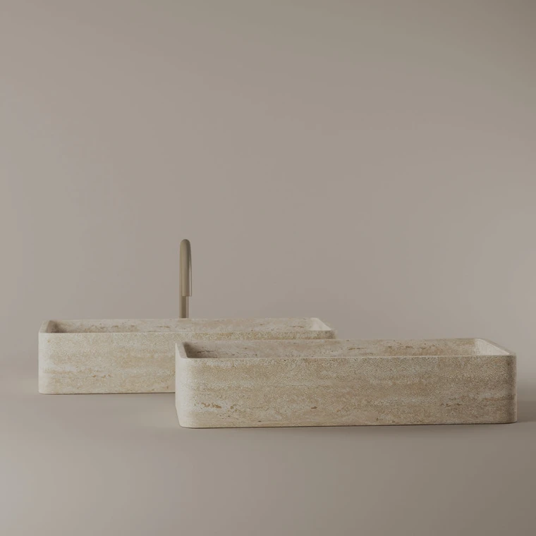 Marble Vessel Sink 24" x 11"