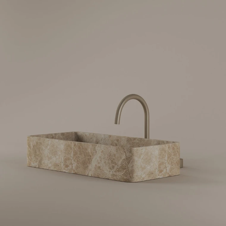 Marble Vessel Sink 24" x 11"