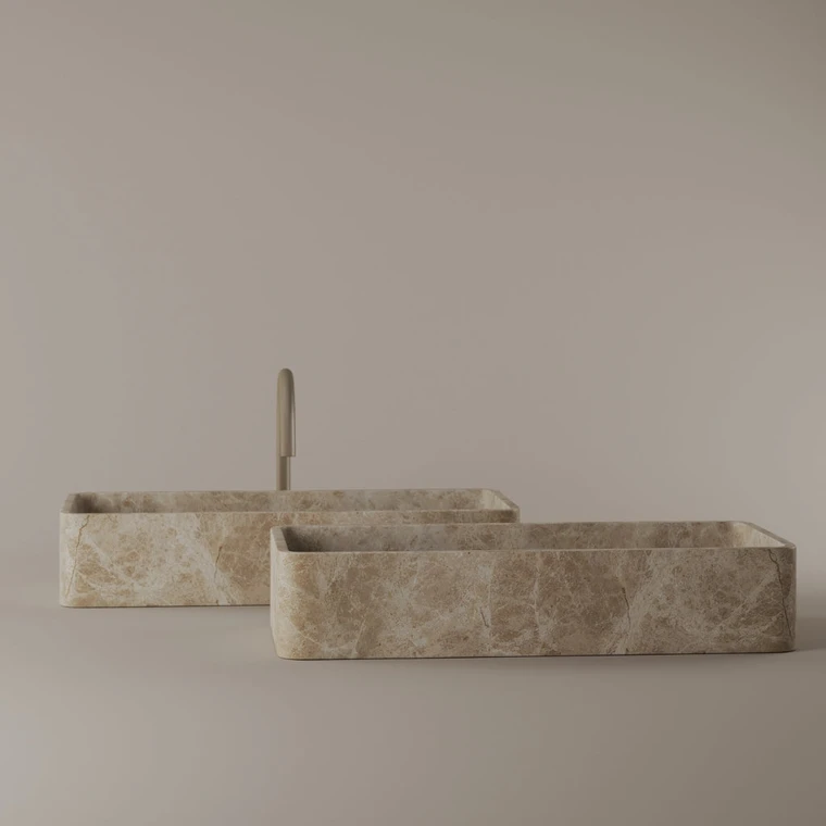 Marble Vessel Sink 24" x 11"