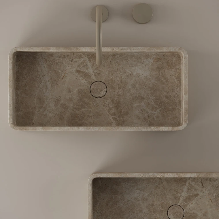 Marble Vessel Sink 24" x 11"