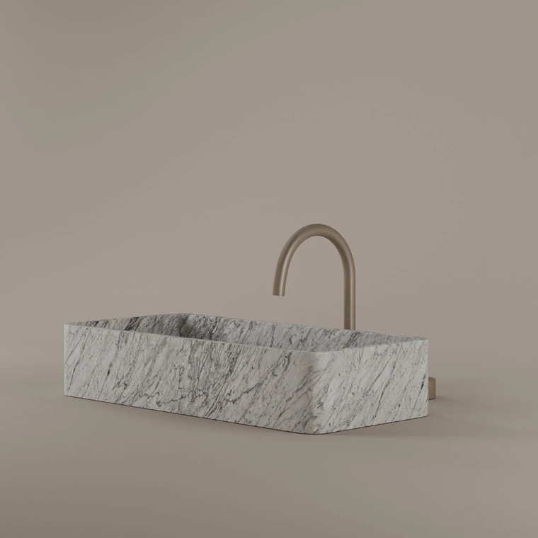 Marble Vessel Sink 24" x 11"