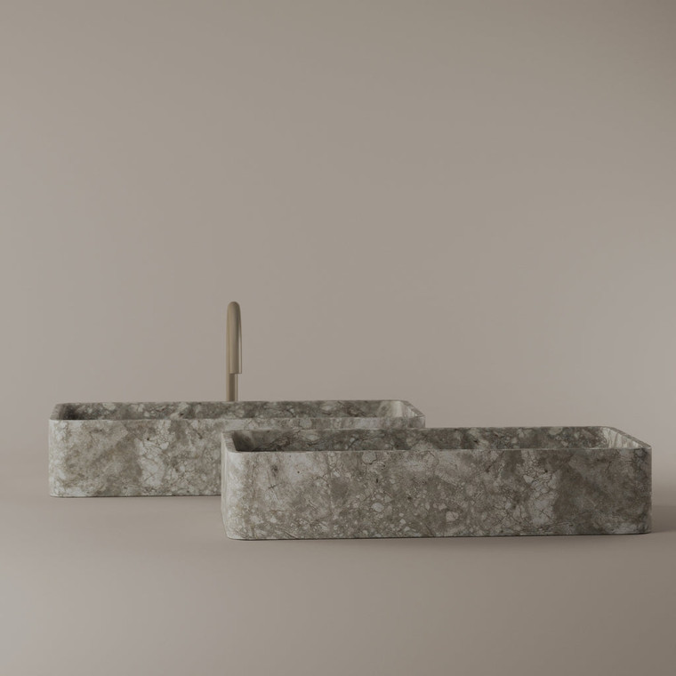Marble Vessel Sink 24" x 11"