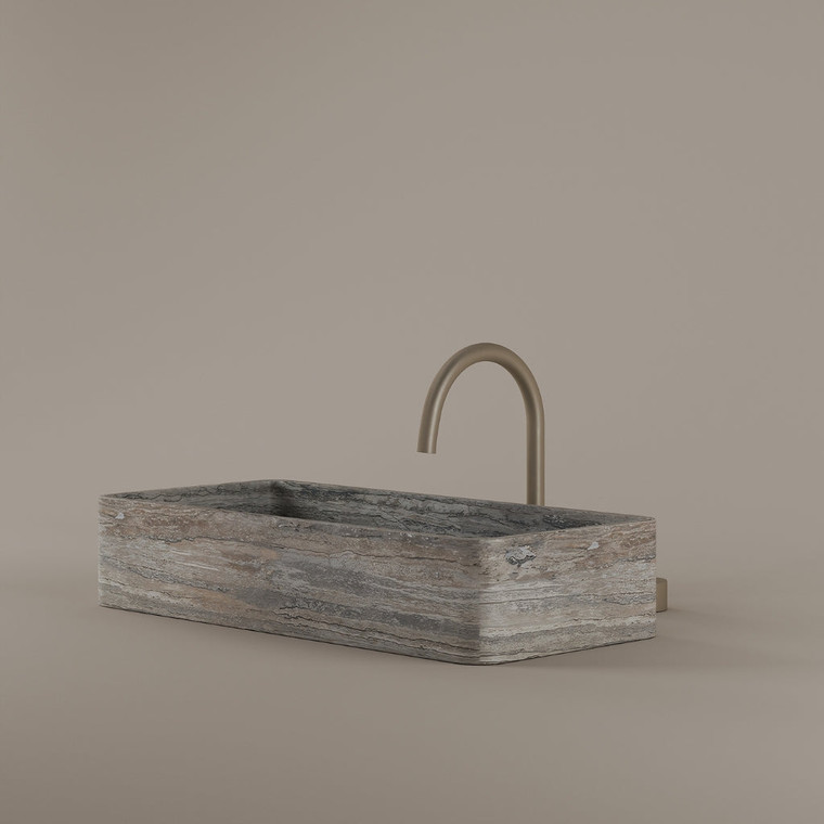 Marble Vessel Sink 24" x 11"