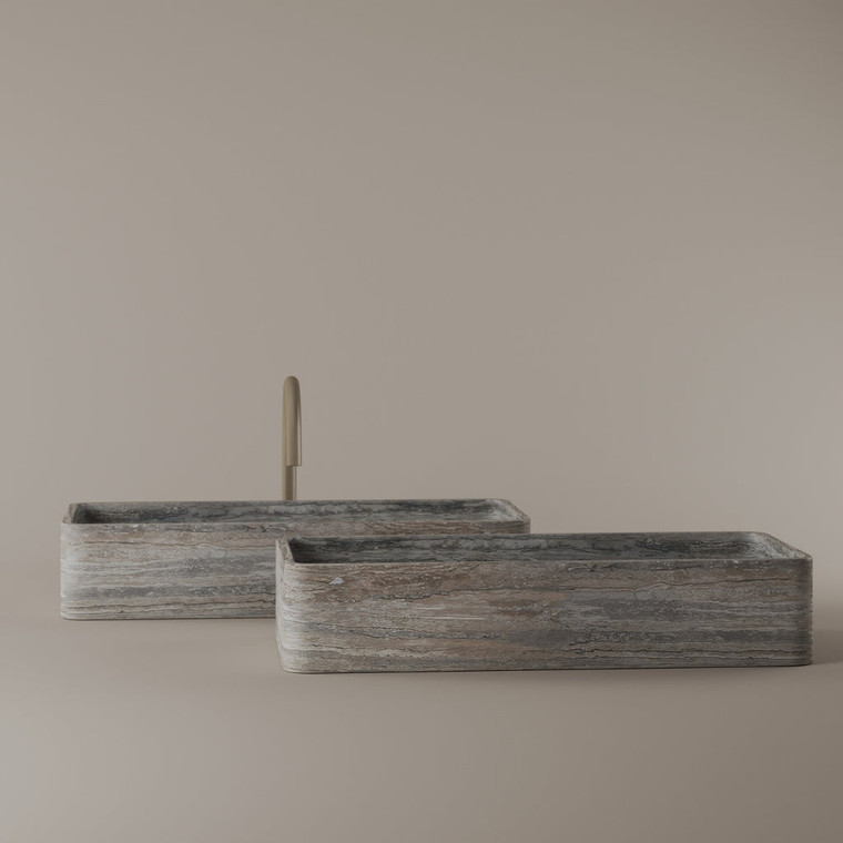 Marble Vessel Sink 24" x 11"
