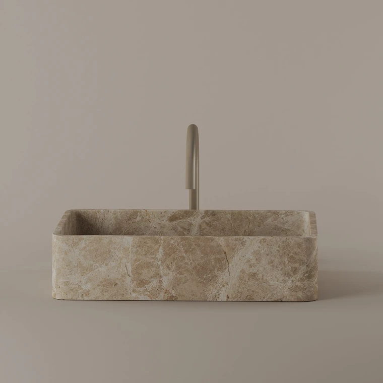 Rectangular Marble Vessel Sink 20" x 13"