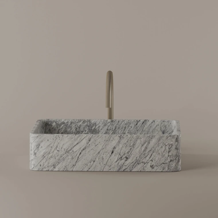 Rectangular Marble Vessel Sink 20" x 13"