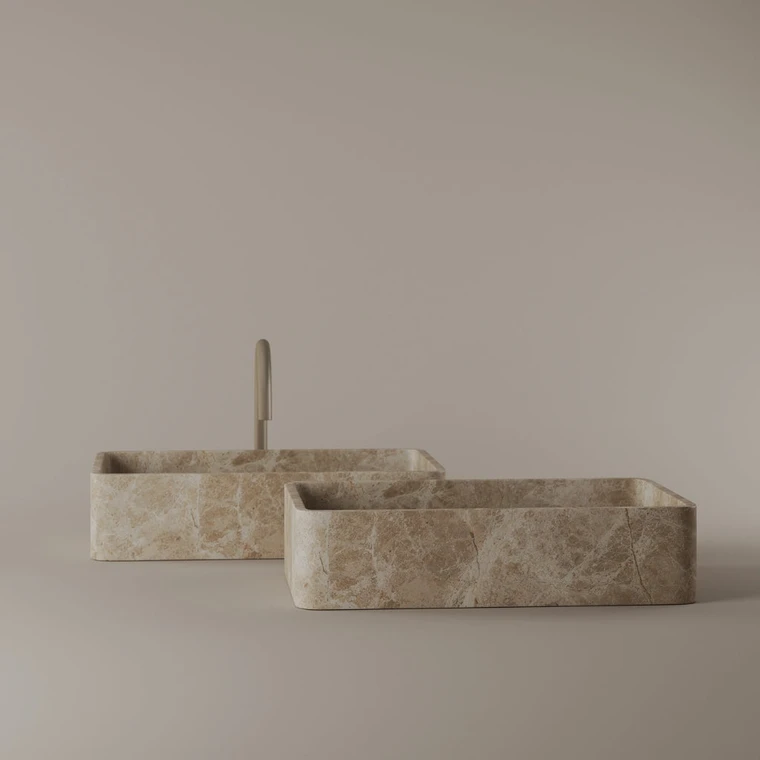 Rectangular Marble Vessel Sink 20" x 13"