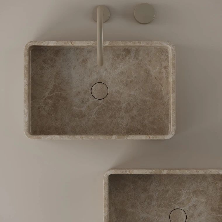 Rectangular Marble Vessel Sink 20" x 13"