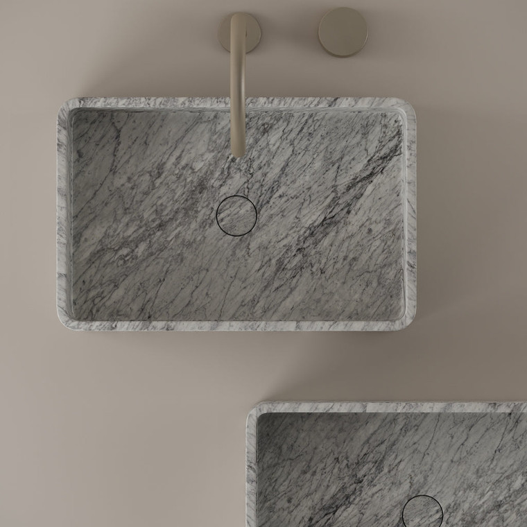 Rectangular Marble Vessel Sink 20" x 13"