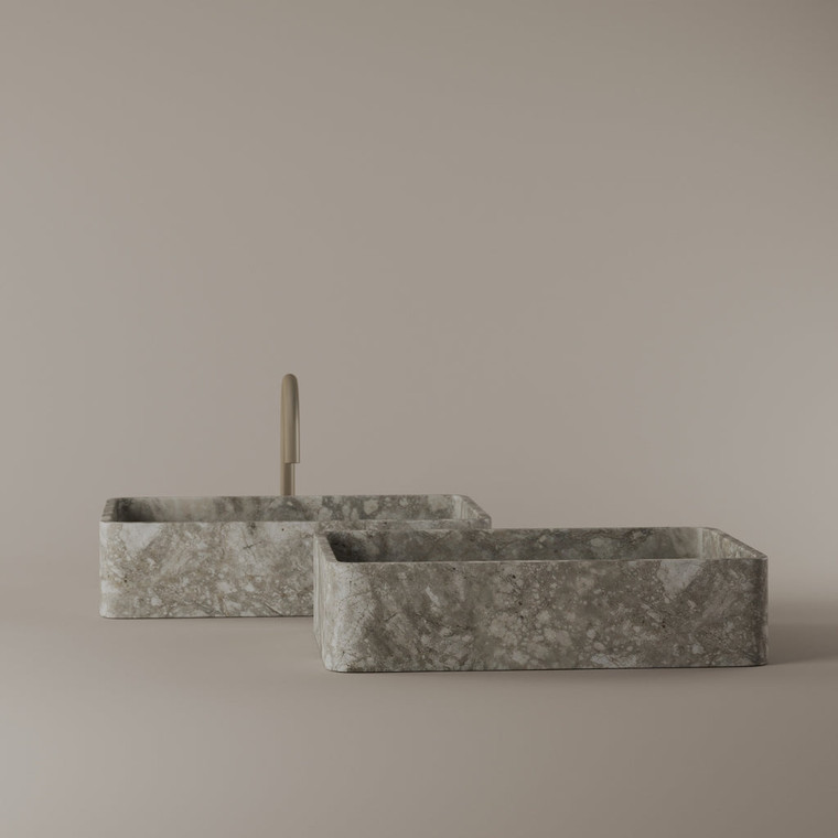Rectangular Marble Vessel Sink 20" x 13"