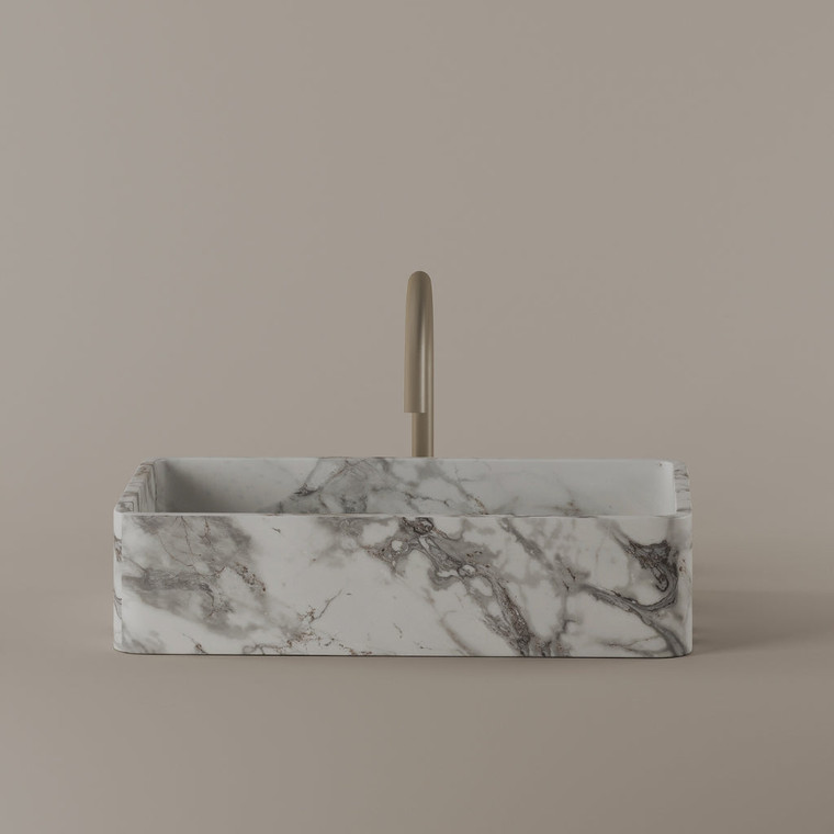 Rectangular Marble Vessel Sink 20" x 13"