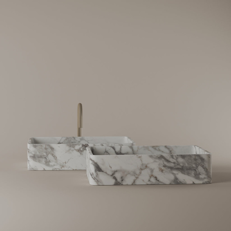 Rectangular Marble Vessel Sink 20" x 13"