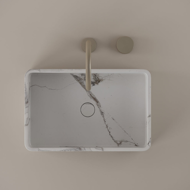 Rectangular Marble Vessel Sink 20" x 13"