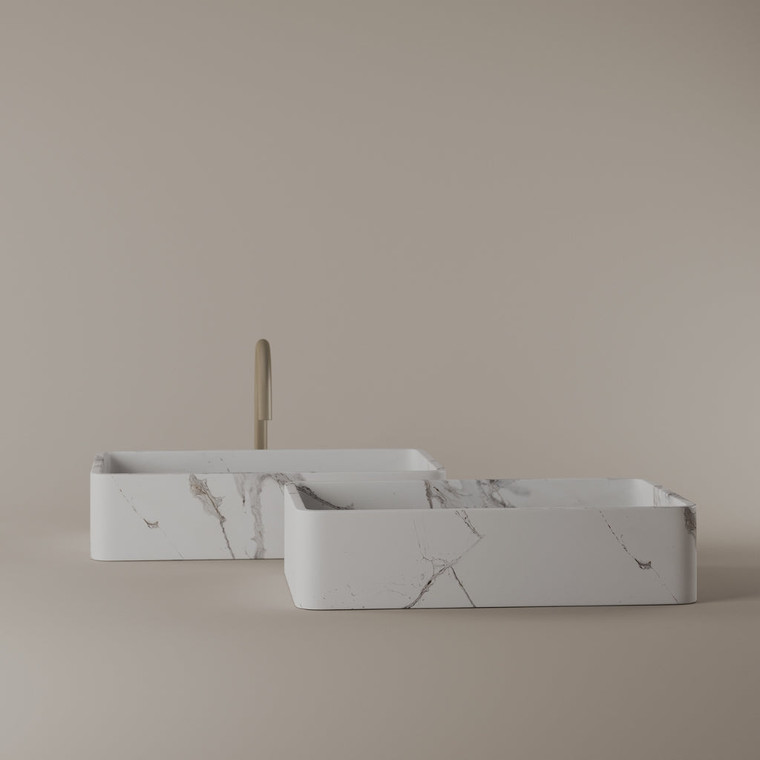 Rectangular Marble Vessel Sink 20" x 13"