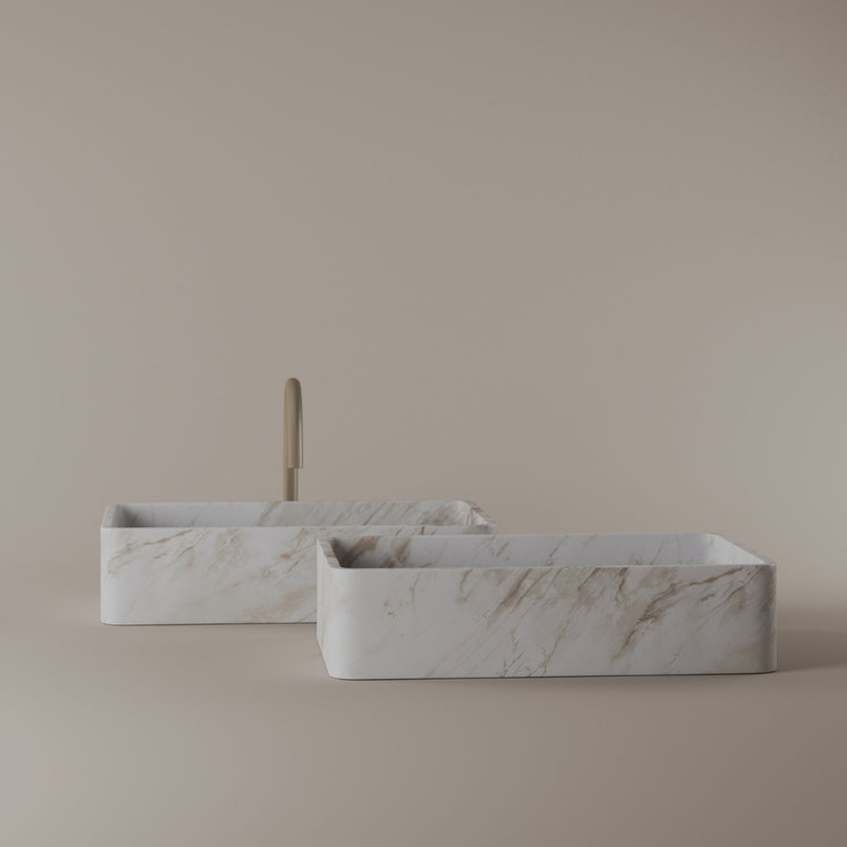 Rectangular Marble Vessel Sink 20" x 13"