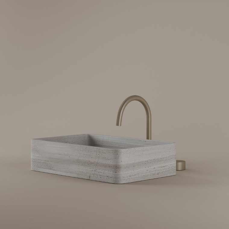 Rectangular Marble Vessel Sink 20" x 13"