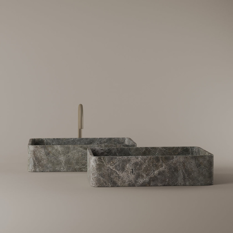 Rectangular Marble Vessel Sink 20" x 13"