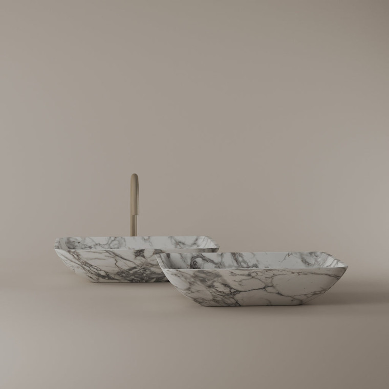 Rectangular Marble Vessel Sink 18" x 13"