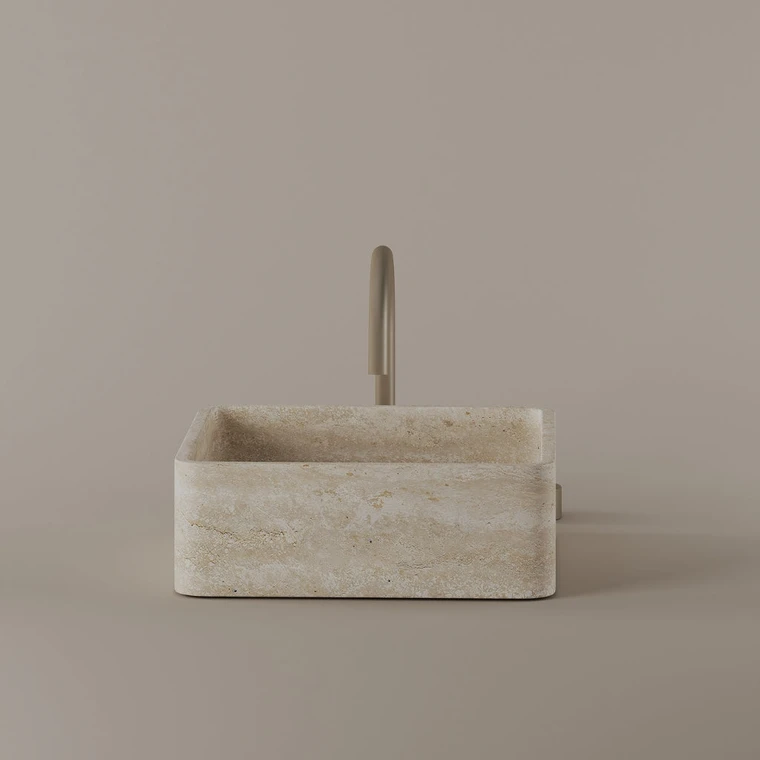 Square Marble Vessel Sink 14" x 14"