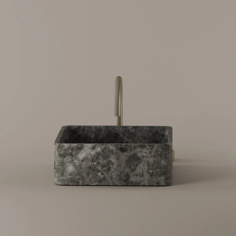 Square Marble Vessel Sink 14" x 14"