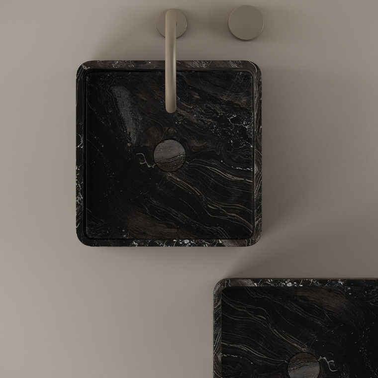Square Marble Vessel Sink 14" x 14"