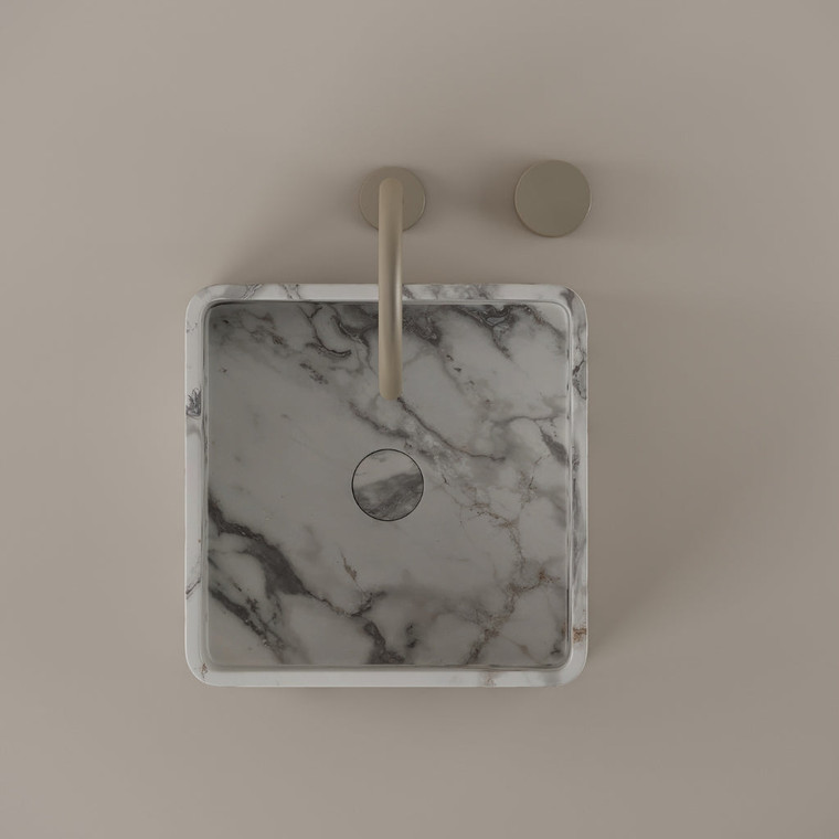 Square Marble Vessel Sink 14" x 14"