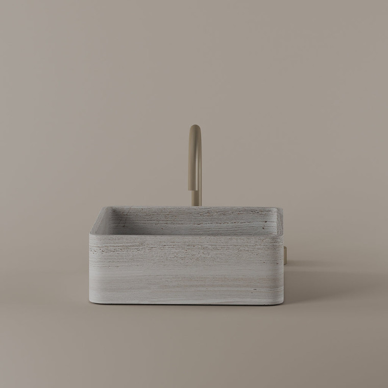 Square Marble Vessel Sink 14" x 14"