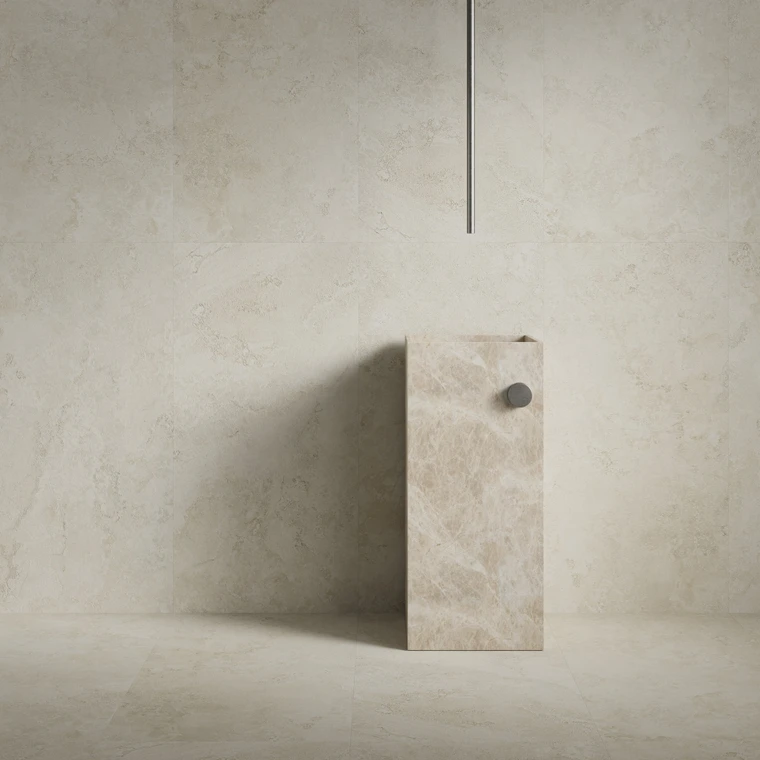 Bianco Matte Porcelain Tile in Matte Finish
