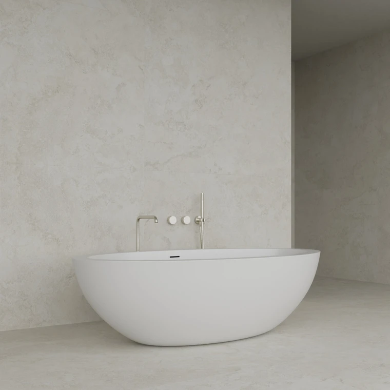 Bianco Matte Porcelain Tile in Matte Finish