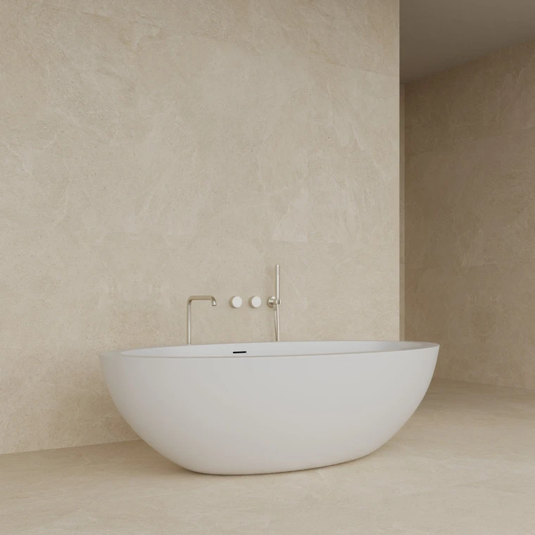 Cream Porcelain Tile in Matte Finish