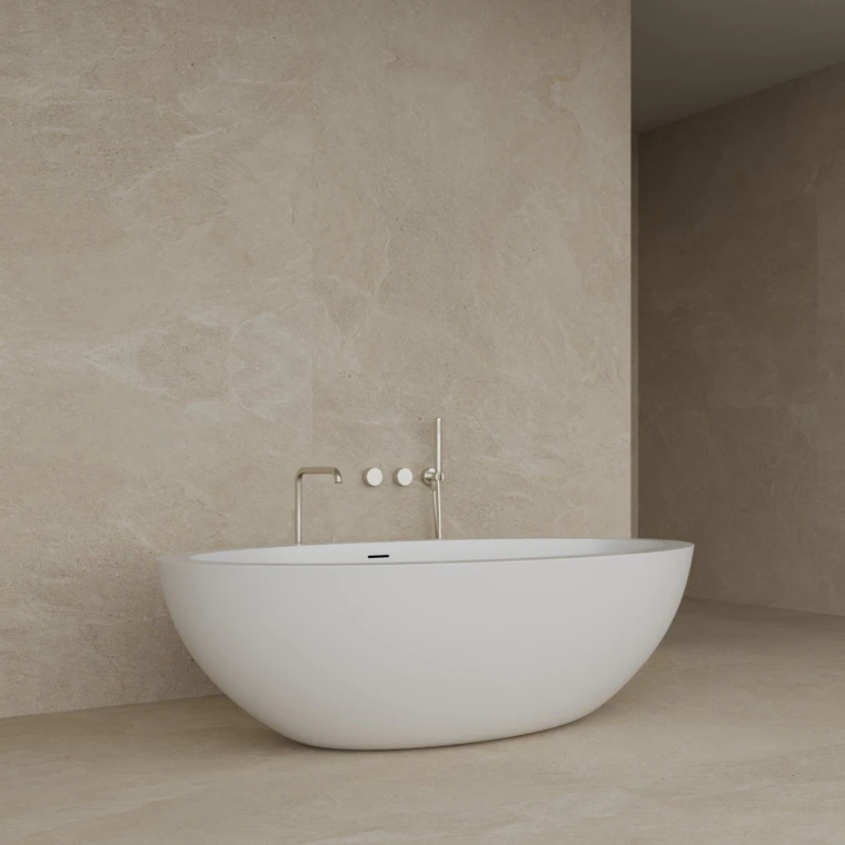Cream Porcelain Tile in Matte Finish