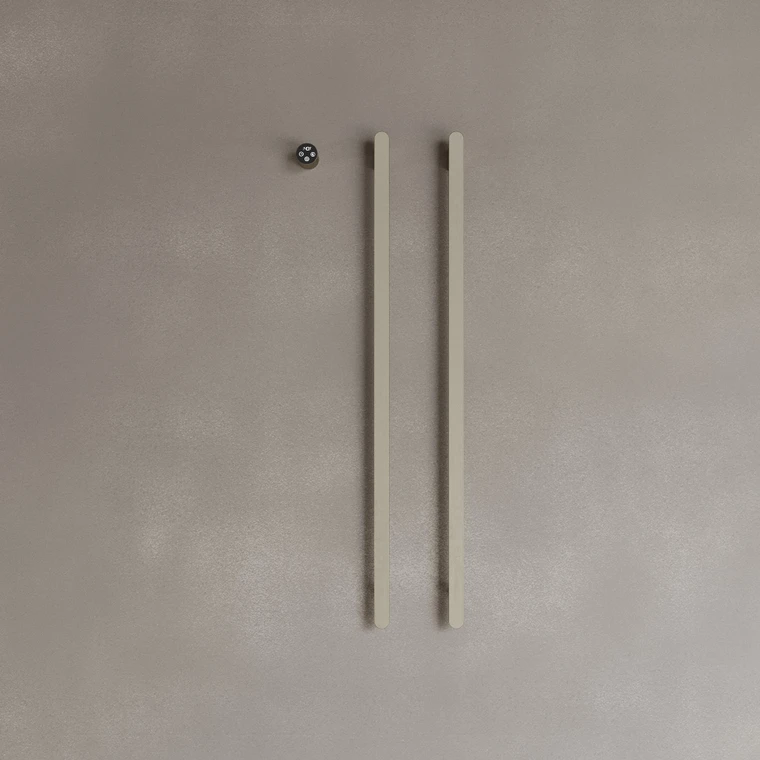 Wall-Mounted Vertical Heated Towel Rack with Digital Display