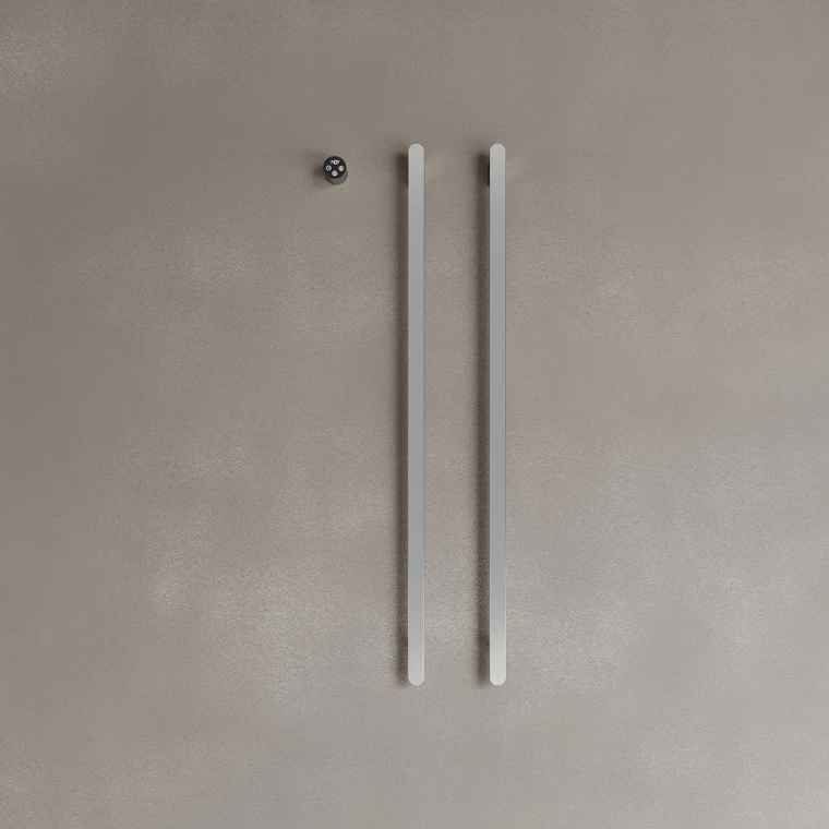 Wall-Mounted Vertical Heated Towel Rack with Digital Display