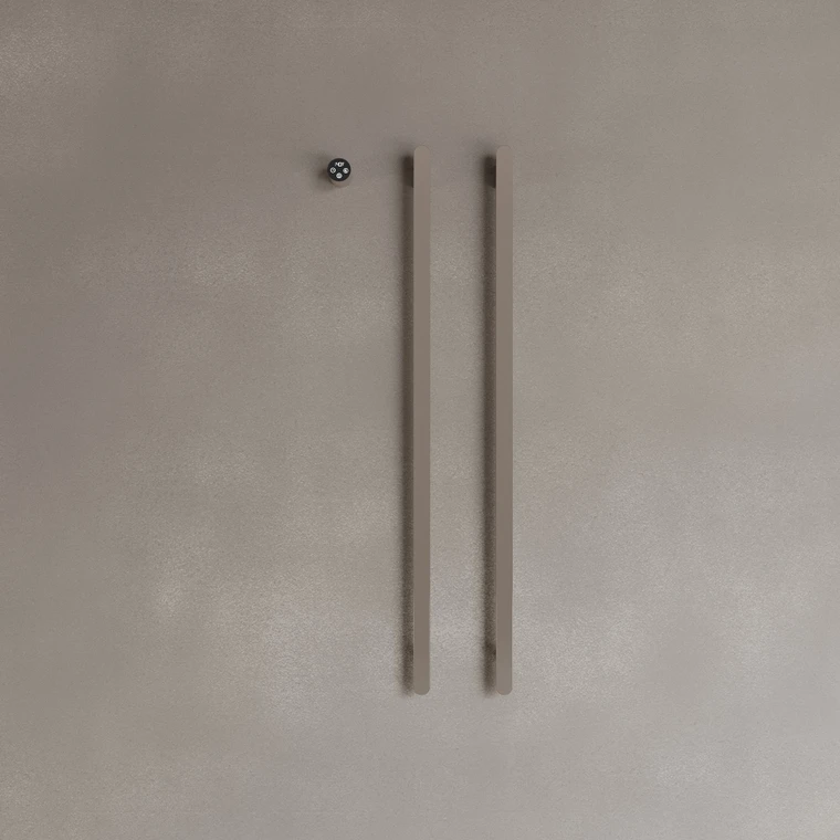 Wall-Mounted Vertical Heated Towel Rack with Digital Display