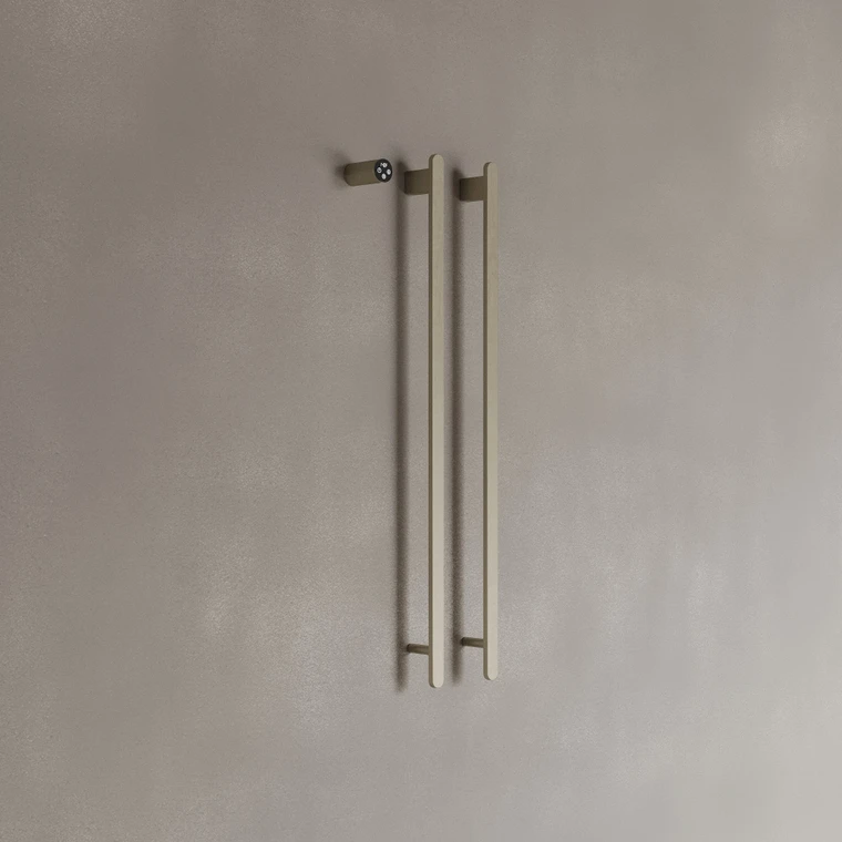 Wall-Mounted Vertical Heated Towel Rack with Digital Display