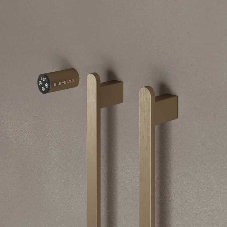 Wall-Mounted Vertical Heated Towel Rack with Digital Display