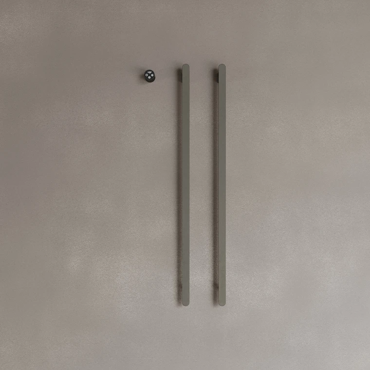 Wall-Mounted Vertical Heated Towel Rack with Digital Display