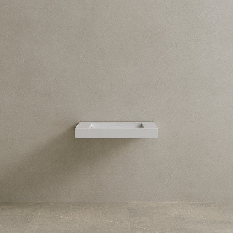 30" Floating Stone Resin Vanity Top with Single Sink