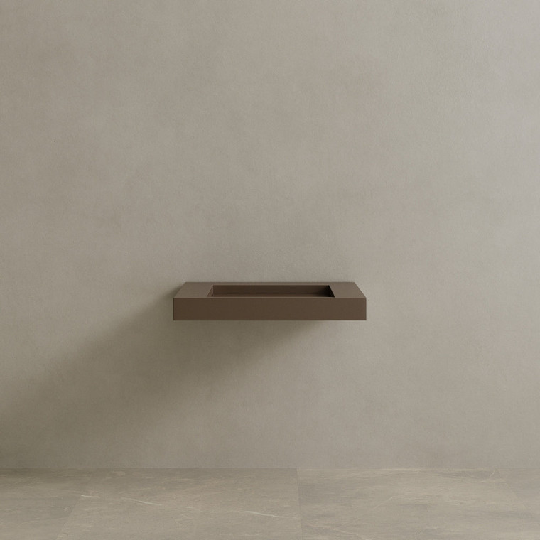 30" Floating Stone Resin Vanity Top with Single Sink