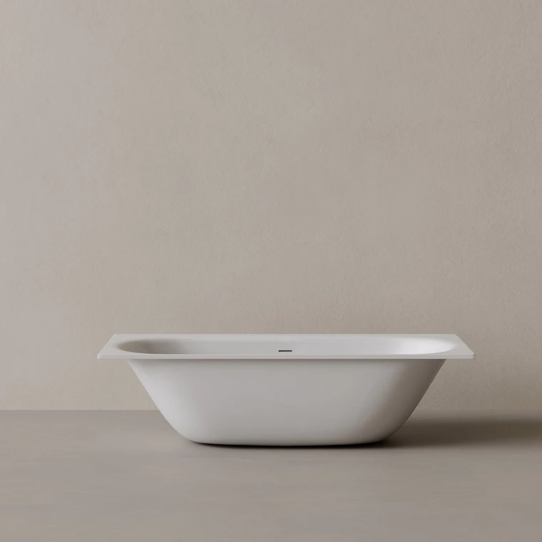 71" x 32" Solid Surface Stone Resin Drop-In Undermount Bathtub