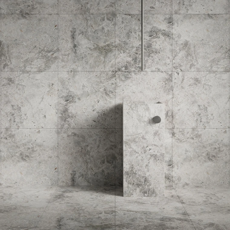 Cloud Gray Natural Stone Honed Marble Tile