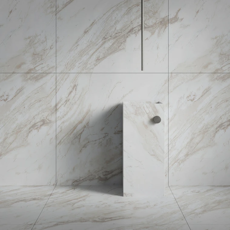 White Volakas Natural Stone Honed Marble Tile
