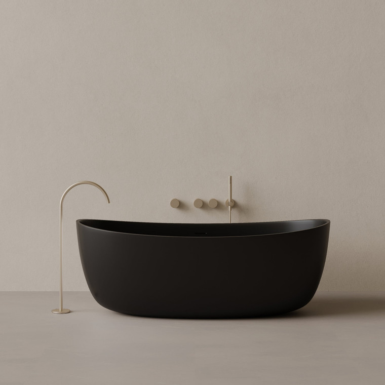70" x 33" Oval Concrete Freestanding Bathtub