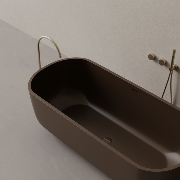 69" x 32" Oval Concrete Freestanding Bathtub